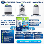 Cleandrop Pro – 12 Tabletas Anti-bacterias para limpieza de lavadora