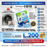 Cleandrop Pro – 12 Tabletas Anti-bacterias para limpieza de lavadora